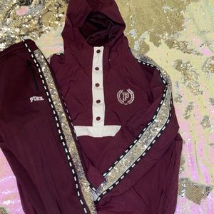 Purple windbreaker & Jogger set